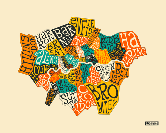 LONDON BOROUGHS by Jazzberry Blue