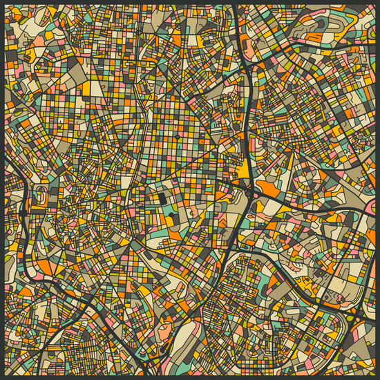 MADRID MAP 2 by Jazzberry Blue