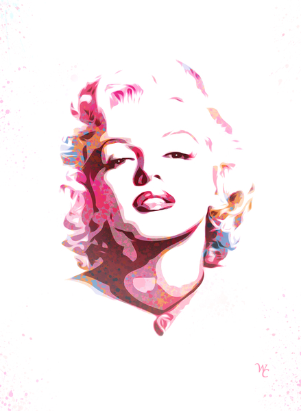 Marilyn Monroe - Watercolor -  Pop Art by William Cuccio WCSmack