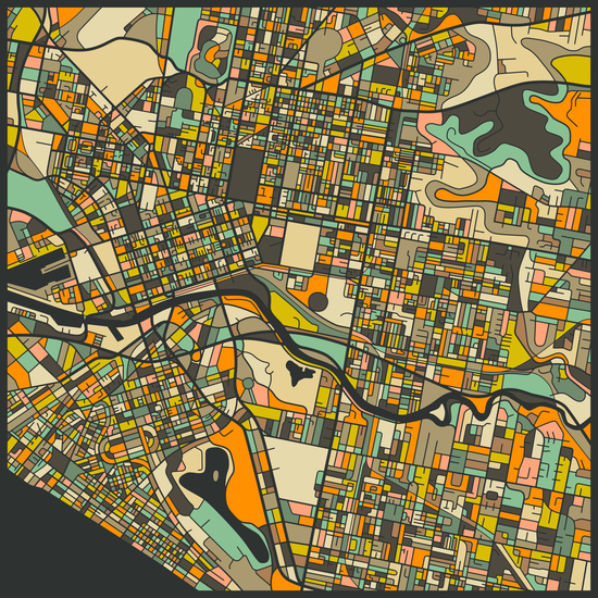 MELBOURNE MAP 2 by Jazzberry Blue