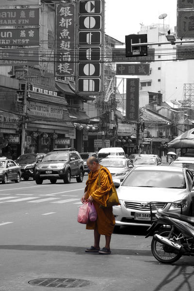 Monk in Bangkok by Ivailo K