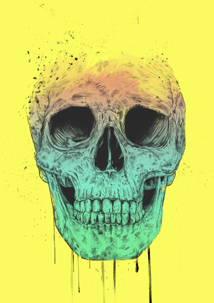 Pop art skull by Balazs Solti