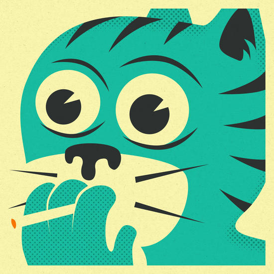 SMOKING CAT by Jazzberry Blue