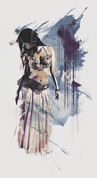 Bellydancer Abstract by Galen Valle
