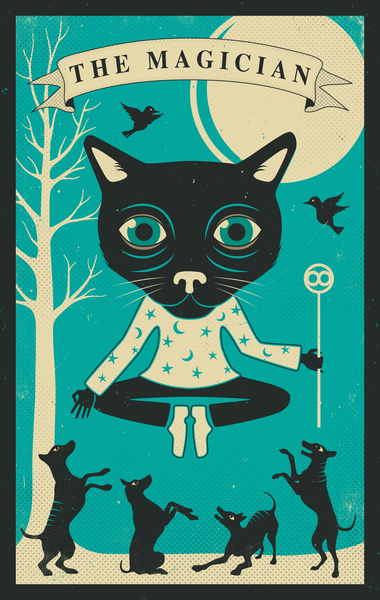 TAROT CARD CAT - THE MAGICIAN by Jazzberry Blue