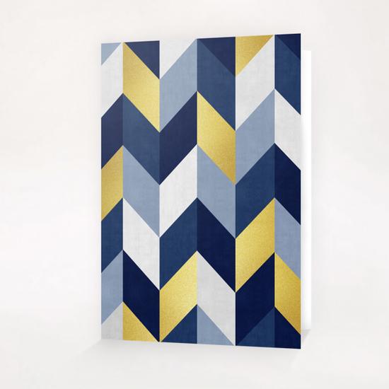 Geometric and golden chevron Greeting Card & Postcard by Vitor Costa