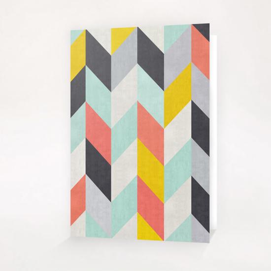 Geometric and colorful chevron I Greeting Card & Postcard by Vitor Costa
