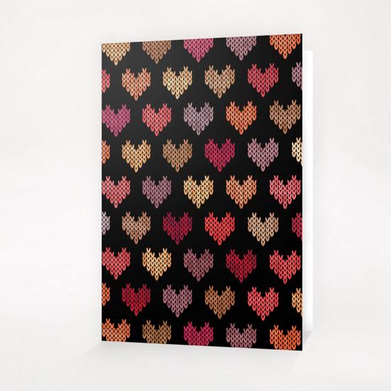Colorful Knitted Hearts X 0.3 Greeting Card & Postcard by Amir Faysal