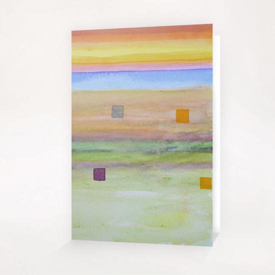 Romantic Landscape combined with Geometric Elements Greeting Card & Postcard by Heidi Capitaine