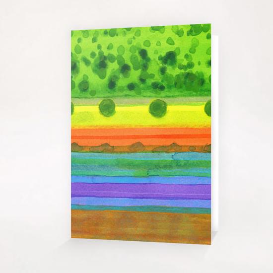 Plain with red Field  Greeting Card & Postcard by Heidi Capitaine