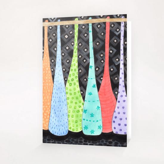 Six Hanging patterned Sculptures  Greeting Card & Postcard by Heidi Capitaine