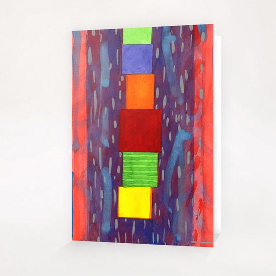 Colorful piled Cubes within free Painting Greeting Card & Postcard by Heidi Capitaine