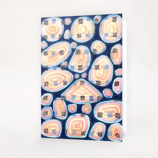 . Woven Squares and Round Shapes Pattern  Greeting Card & Postcard by Heidi Capitaine