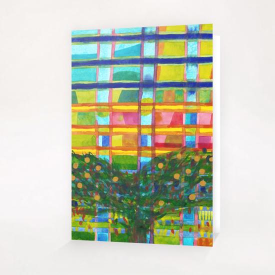 Tree In Front Of A Building  Greeting Card & Postcard by Heidi Capitaine