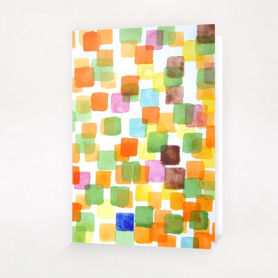 First Squares Pattern Greeting Card & Postcard by Heidi Capitaine