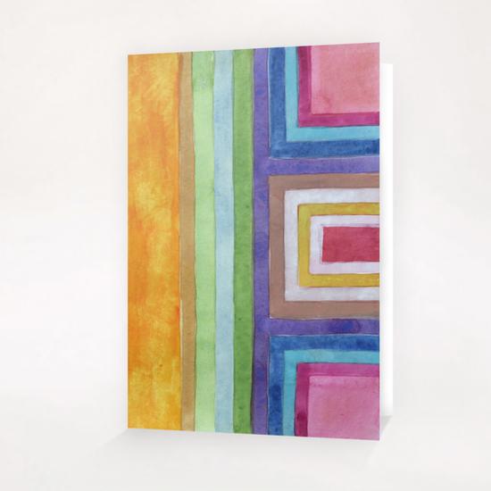An Orange Gap between Outlined Squares  Greeting Card & Postcard by Heidi Capitaine