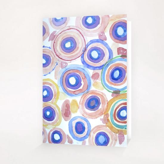 Picturesque Pastel Circles Pattern  Greeting Card & Postcard by Heidi Capitaine