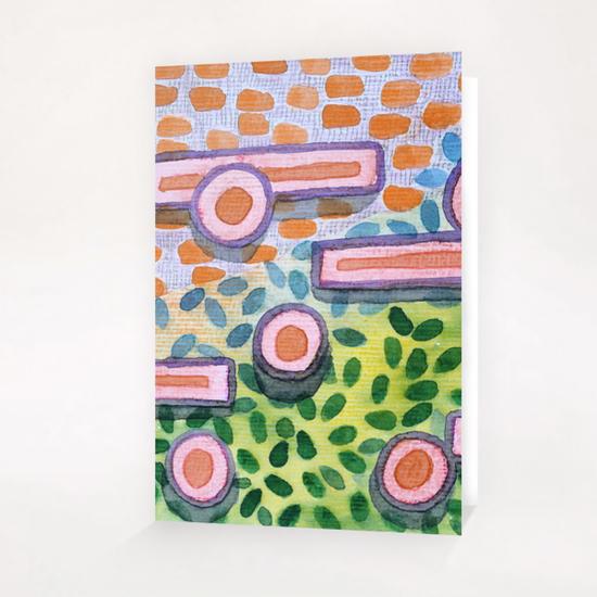 Bars and Dots on a Lawn  Greeting Card & Postcard by Heidi Capitaine