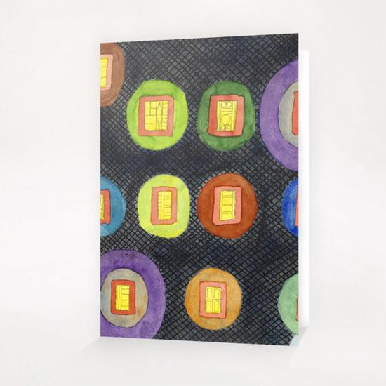 Lighted Windows in the Dark Greeting Card & Postcard by Heidi Capitaine