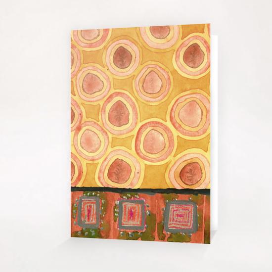 Flying Orange Circles Greeting Card & Postcard by Heidi Capitaine