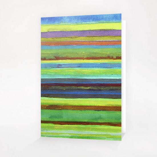 Colorful Horizontal Stripes  Greeting Card & Postcard by Heidi Capitaine