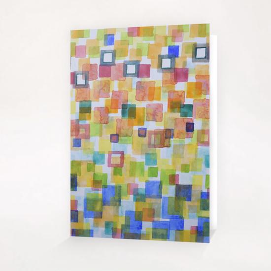 Light Squares and Frames Pattern Greeting Card & Postcard by Heidi Capitaine