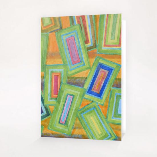 Vibrant Rectangles Greeting Card & Postcard by Heidi Capitaine