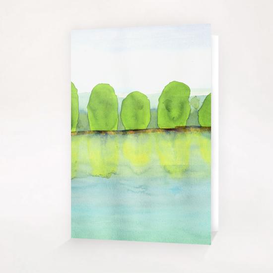 Trees Refecting On The Water  Greeting Card & Postcard by Heidi Capitaine