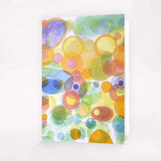Vividly interacting Circles Ovals and Free Shapes Greeting Card & Postcard by Heidi Capitaine