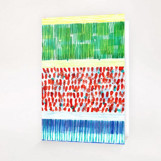 Joyful Stacked Patterns in High Format  Greeting Card & Postcard by Heidi Capitaine