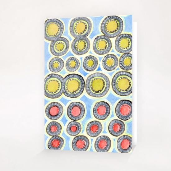 Yellow and Red Sunshine Pattern  Greeting Card & Postcard by Heidi Capitaine