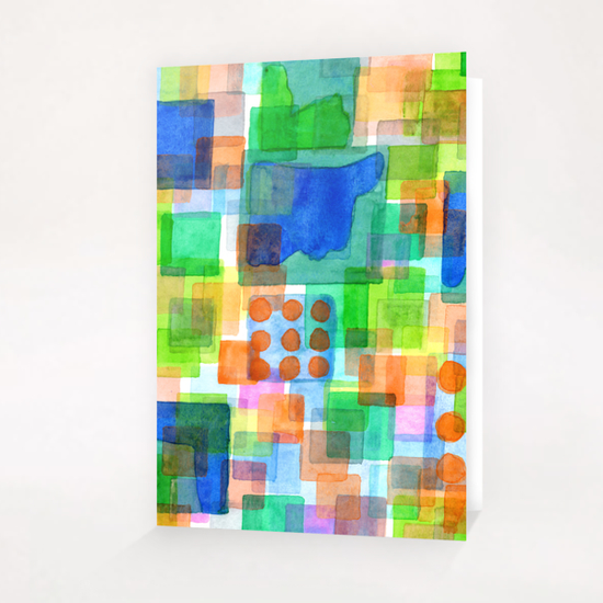 Playful Squares  Greeting Card & Postcard by Heidi Capitaine