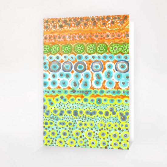 Happy Circle Pattern with Gold  Greeting Card & Postcard by Heidi Capitaine