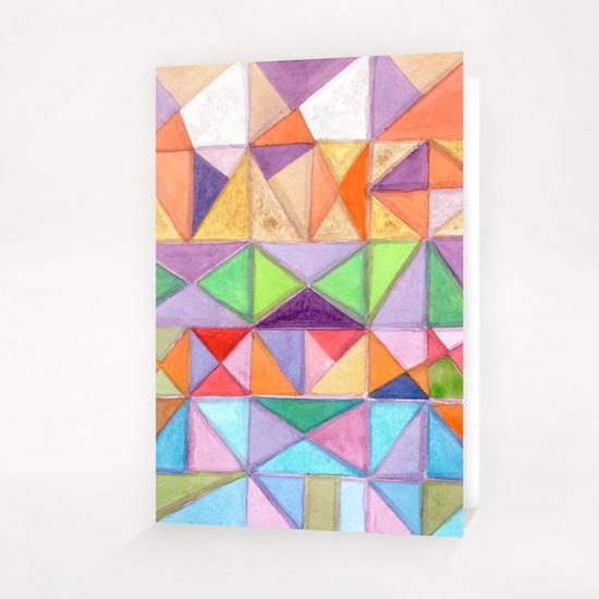Fresh and Warm Triangle Pattern  Greeting Card & Postcard by Heidi Capitaine