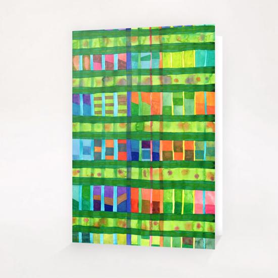 Colored Fields With Bamboo  Greeting Card & Postcard by Heidi Capitaine