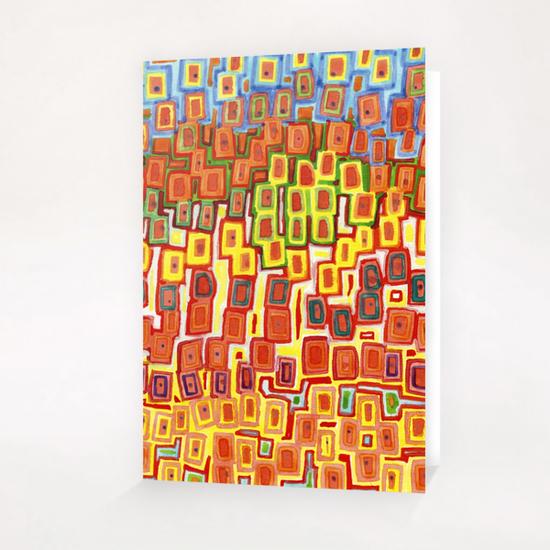 Squeezed together Squares Pattern  Greeting Card & Postcard by Heidi Capitaine