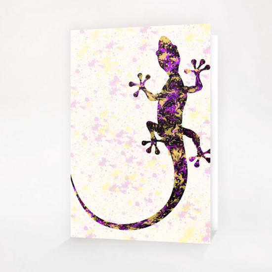Abstract Lizard Greeting Card & Postcard by Amir Faysal