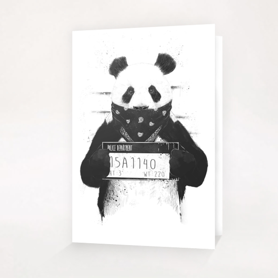 Bad panda Greeting Card & Postcard by Balazs Solti