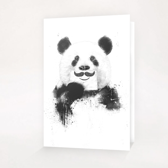 Funny panda Greeting Card & Postcard by Balazs Solti