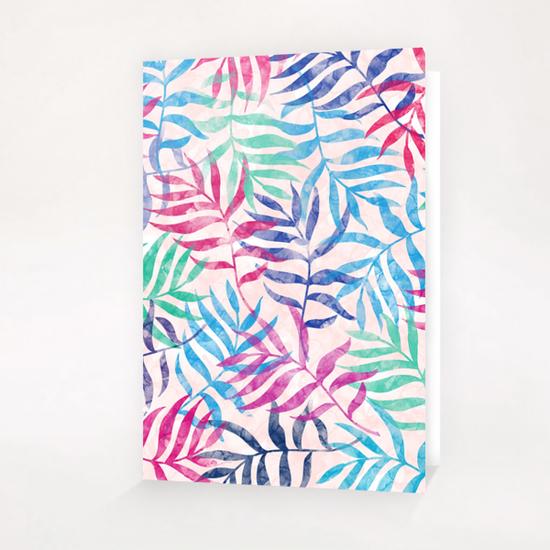 Watercolor Tropical Palm Leaves Greeting Card & Postcard by Amir Faysal