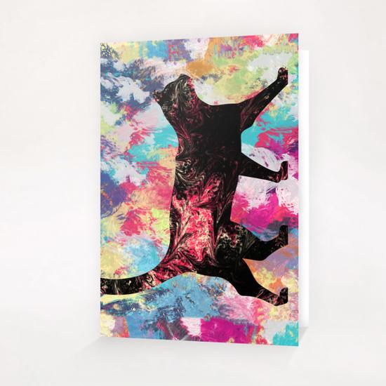 Abstract Cat Greeting Card & Postcard by Amir Faysal