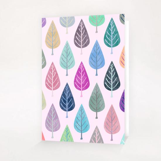 Watercolor Forest Pattern X 0.2 Greeting Card & Postcard by Amir Faysal