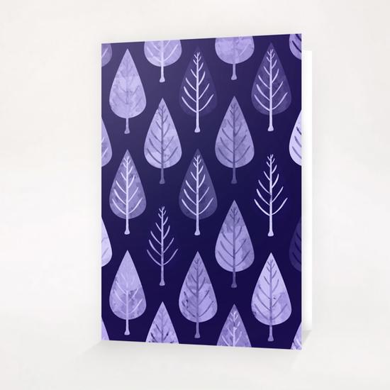 Watercolor Forest Pattern X 0.4 Greeting Card & Postcard by Amir Faysal