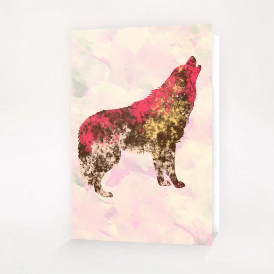 Abstract Wolf Greeting Card & Postcard by Amir Faysal