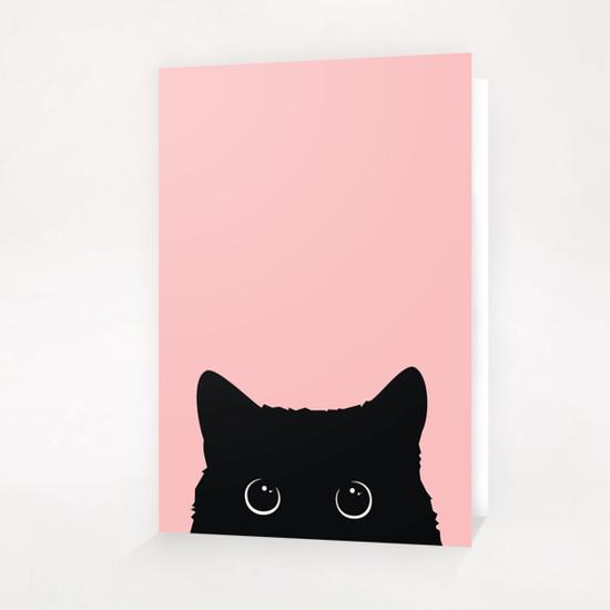 Black Cat Greeting Card & Postcard by Vitor Costa