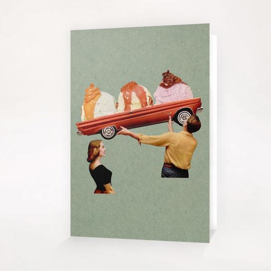 BIG Ice Cream Greeting Card & Postcard by Lerson