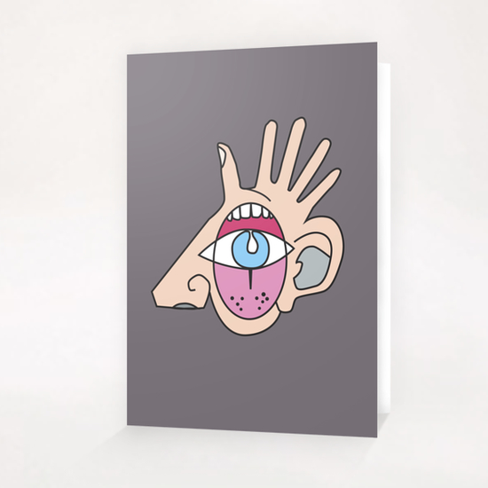 The five senses mask Greeting Card & Postcard by Yann Tobey