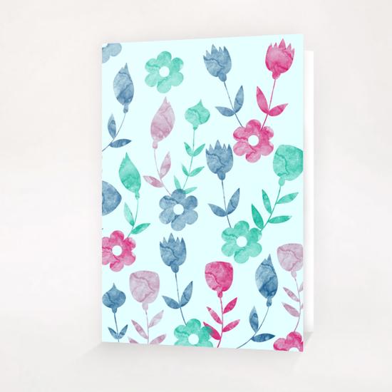 LOVELY FLORAL PATTERN X 0.5 Greeting Card & Postcard by Amir Faysal