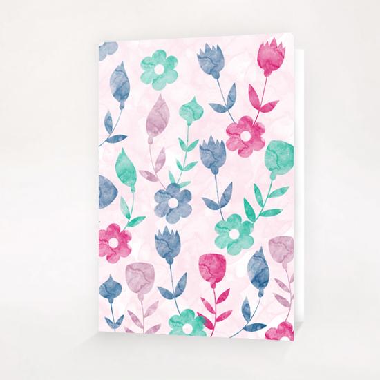 Watercolor Floral X 0.8 Greeting Card & Postcard by Amir Faysal