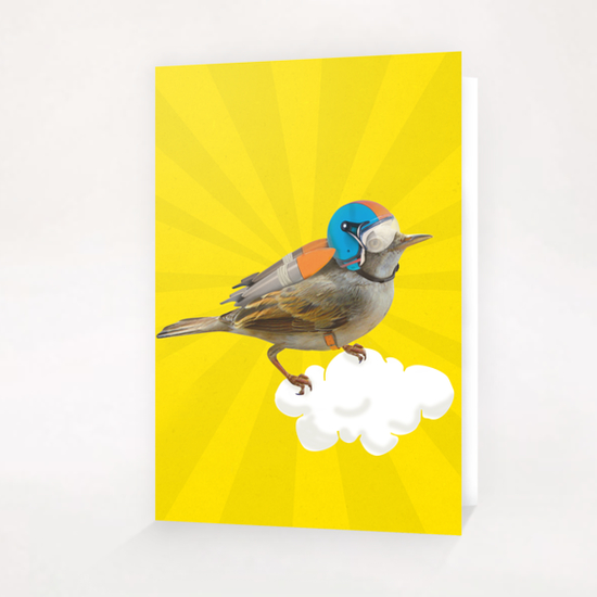 Rocket Bird Greeting Card & Postcard by tzigone